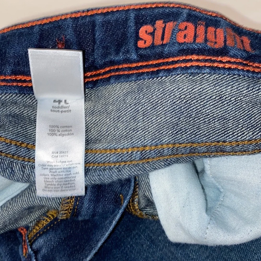 Carter’s Straight Fit Blue Jeans Adjustable waist NEW Boys 4T - Picture 8 of 8